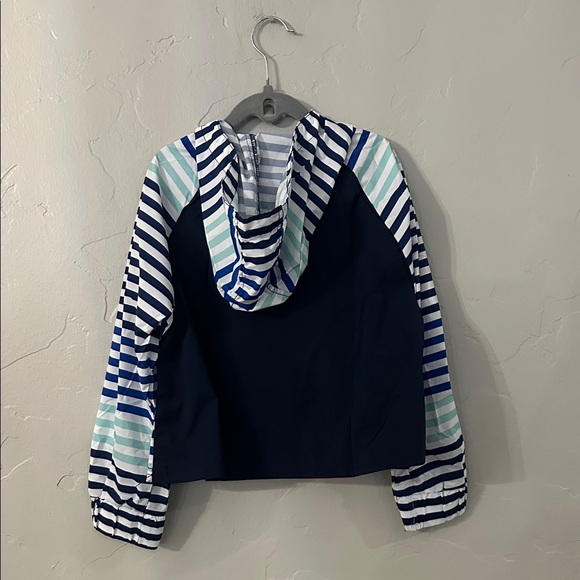 Hunter For Target Girls Pullover Windbreaker Jacket Blue/White Striped S (6/6x) - Picture 3 of 6